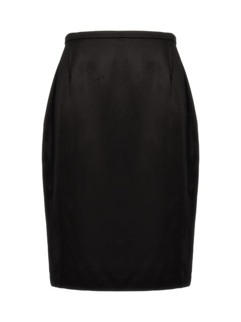 SAINT LAURENT Satin Pencil Skirt