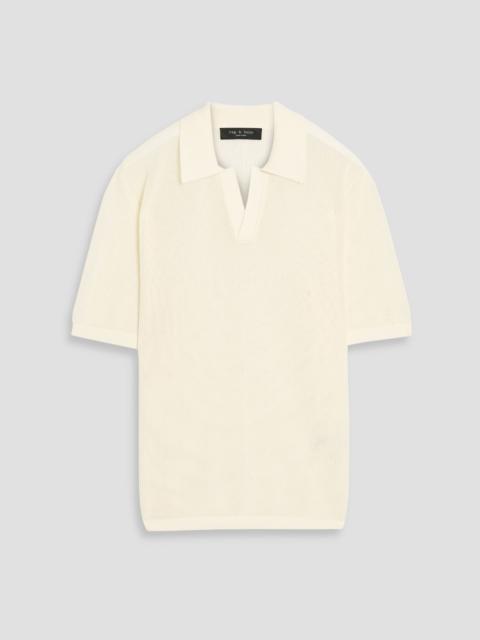 rag & bone Willy cotton-blend mesh polo shirt
