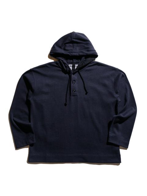 MARGARET HOWELL MHL Button Hoodie Open End Jersey Ink
