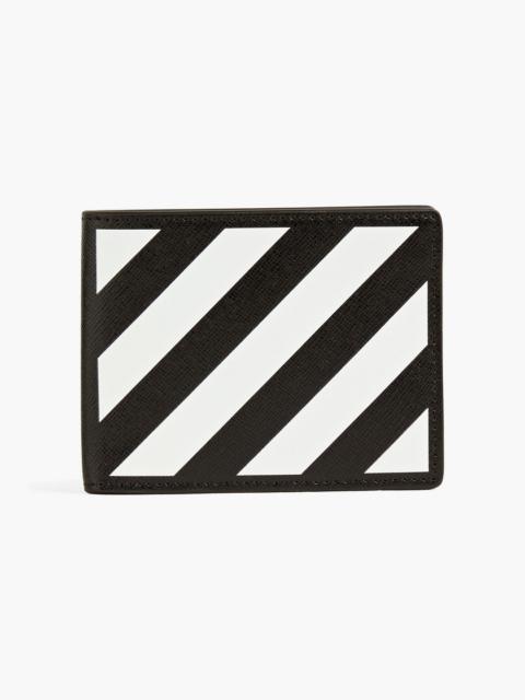 Off-White Striped textured-leather wallet