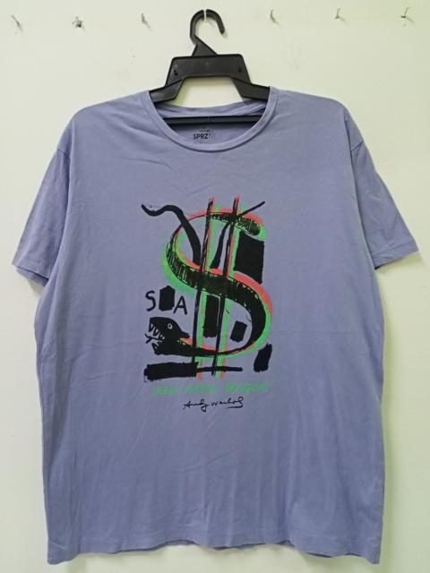 Other Designers Andy Warhol x Jean Michel Basquiat Dollar Signs pop Art Tee
