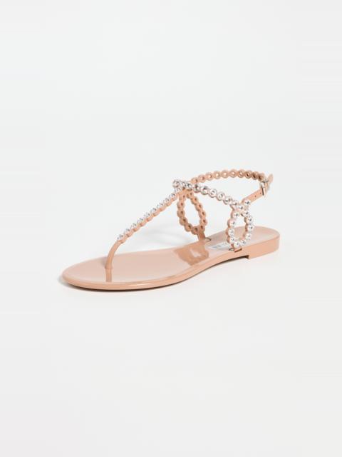 AQUAZZURA Almost Bare Crystal Jelly Sandals