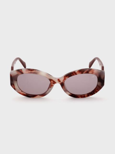Blumarine ACETATE SUNGLASSES WITH OVAL FRONT