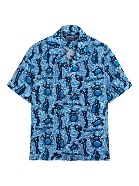 Vilebrequin Men Linen Bowling Shirt - Vilebrequin x Blue Note