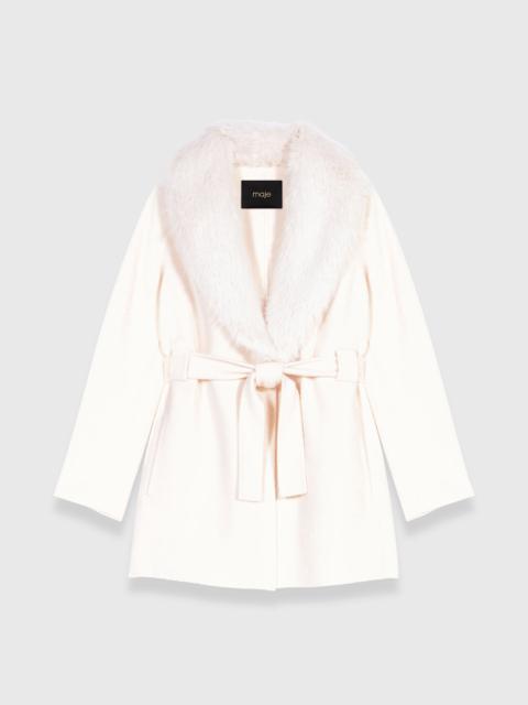 maje Belted short coat