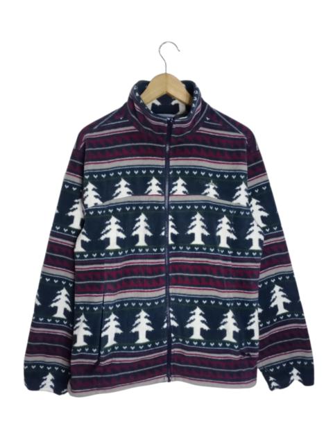 Other Designers Vintage - VINTAGE COLUMBIA PRINTED DEEP PILE FLEECE ZIPPER JACKET
