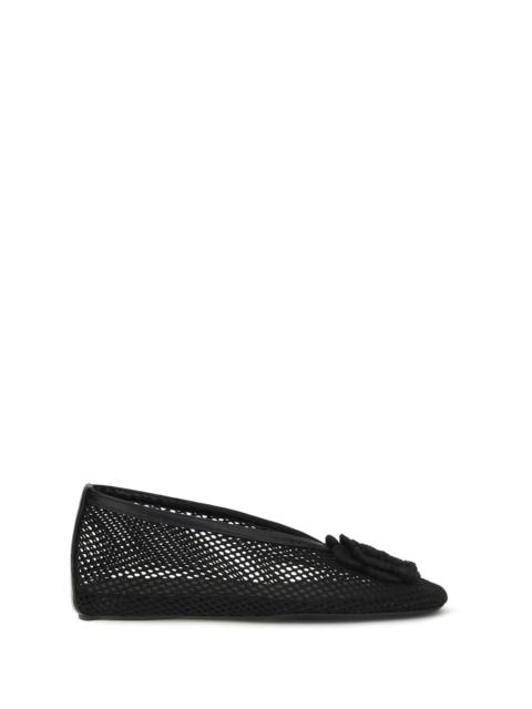 GANNI Ganni Jenny Mesh Ballerinas