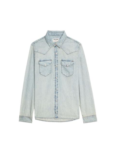 Zadig & Voltaire Saby stud-embellished denim shirt