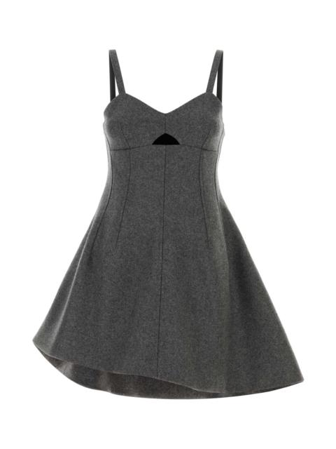 Jil Sander Jil Sander Women Dark Grey Wool Mini Dress