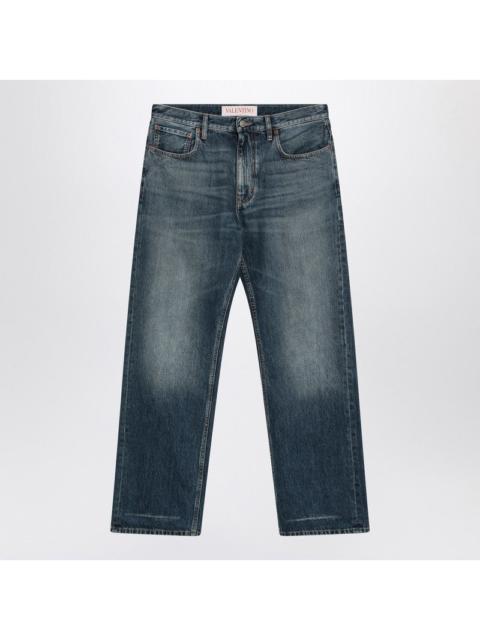 Valentino Valentino Blue Washed Denim Jeans Men