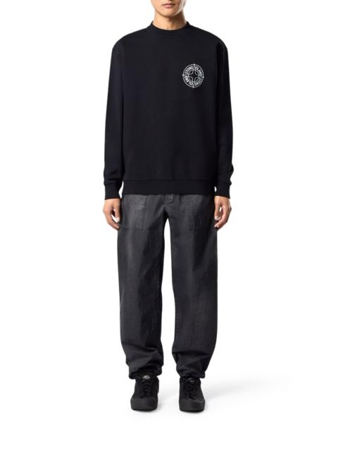 Stone Island CREW NECK SWEATSHIRT WITH "OUTLINE COMPASS" PRINT