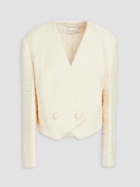 Zimmermann Cropped double-breasted wool-blend tweed blazer