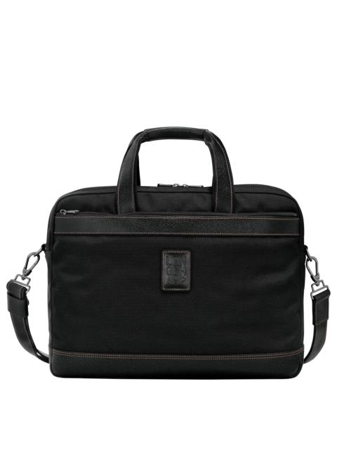 Longchamp Boxford L Briefcase Black - Canvas