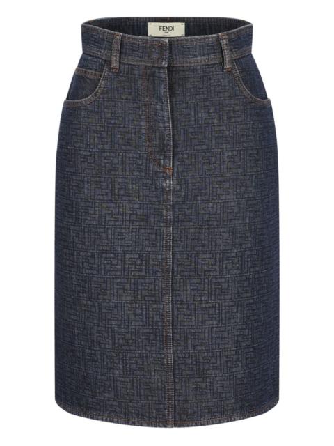 FENDI Denim Cotton Skirt