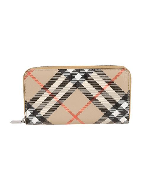 Burberry Check Zip-around Wallet