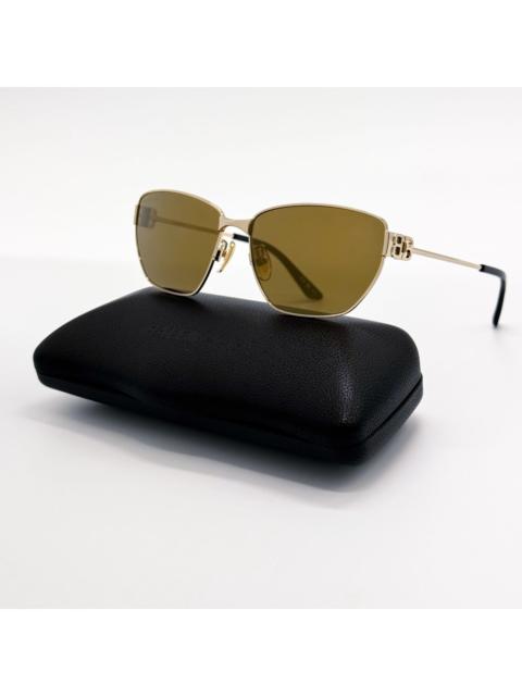 BALENCIAGA NEW BALENCIAGA BB0337SK 003 SUNGLASSES GOLD WOMEN EYEWEAR