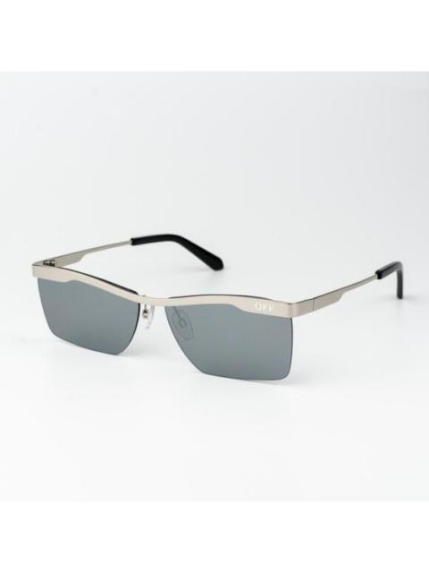Off-White Off-White RIMINI Men Sunglasses Silver Mirror Rectangle OERI095 RIMINI 7272