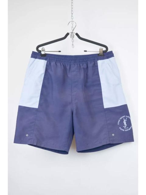 SAINT LAURENT Yves Saint Laurent Logo Swim Trunks