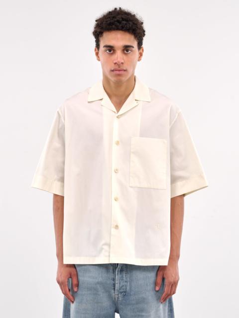 White Poplin Short Sleeve Shirt