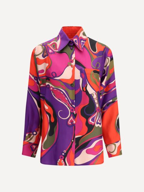 PUCCI Silk Shirt with Abstract Print