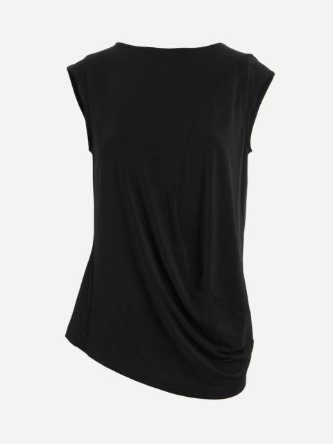 ISSEY MIYAKE Black DRAPE JERSEY-56 Top