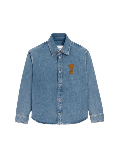 AMI Paris AMI DE COEUR DENIM LOGO OVERSHIRT