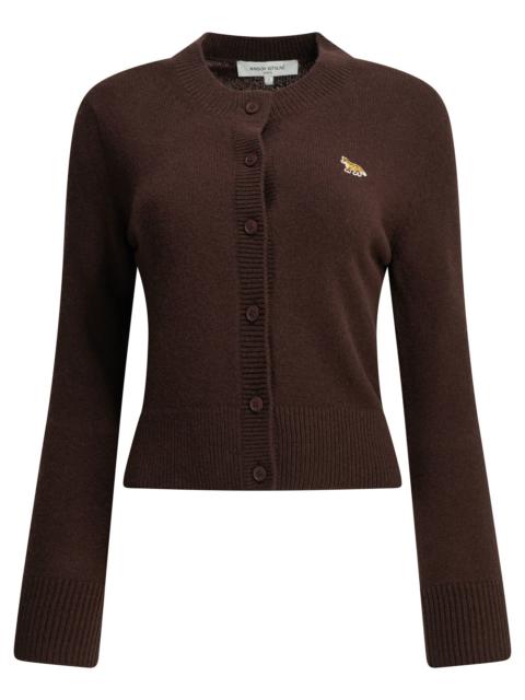Maison Kitsuné Maison Kitsuné Baby Fox Cardigan Brown