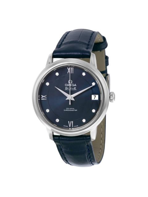 OMEGA Omega De Ville Prestige Automatic Blue Diamond Dial Ladies Watch 42413332053001