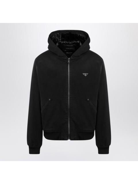 Prada Black Cotton Zipped Jacket Men