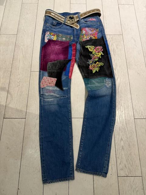Kapital Kapital Kountry Psychedelic Fabric Patchwork Floral Embroidered Distressed Jeans