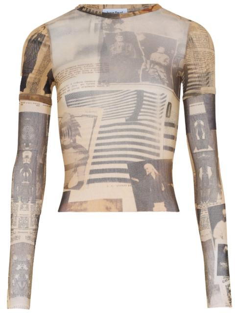 Jean Paul Gaultier TOP WITH JOURNAL PRINT
