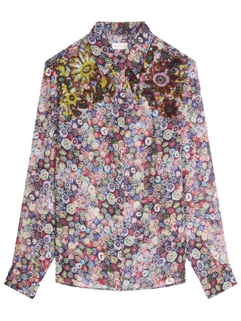 Dries Van Noten Dries Van Noten Women Camicia Aderente In Viscosa Ricamata