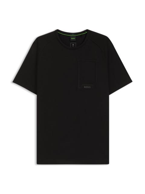 BOSS STRETCH-COTTON T-SHIRT WITH MOISTURE-WICKING COMFORT
