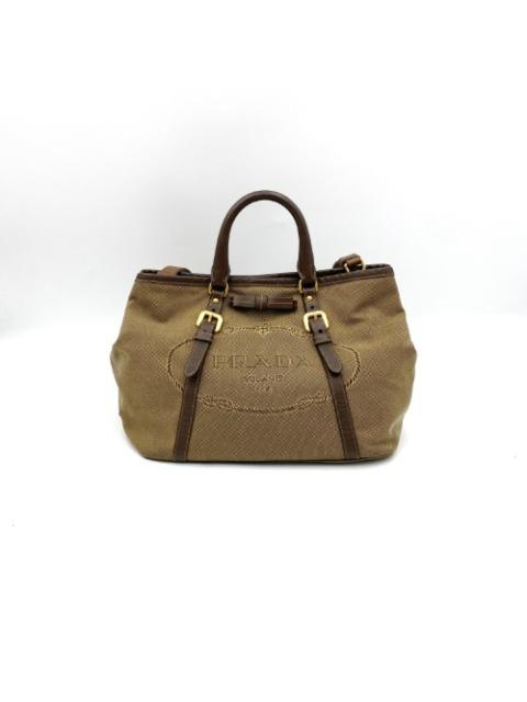 Prada Prada Brown Fabric Heritage Two-Way Bag
