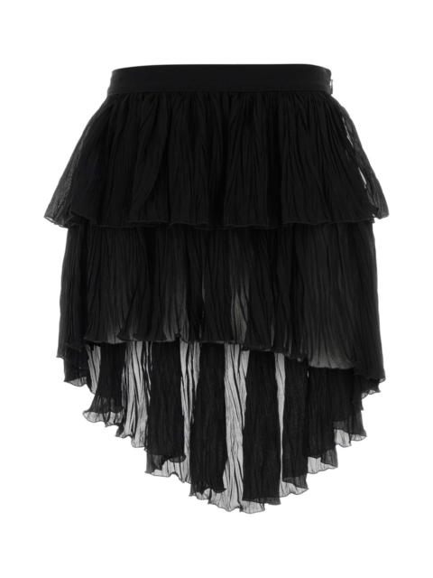 Blumarine Blumarine Women Black Crepe Mini Skirt