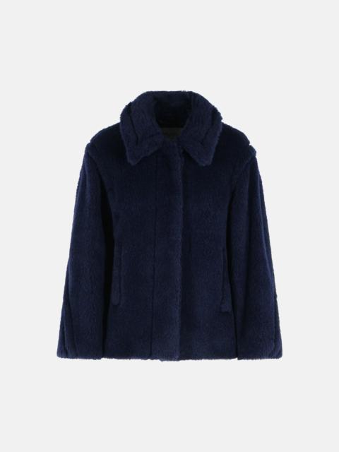 Max Mara 'MXMFUGGITO' BLUE ALPACA AND WOOL JACKET