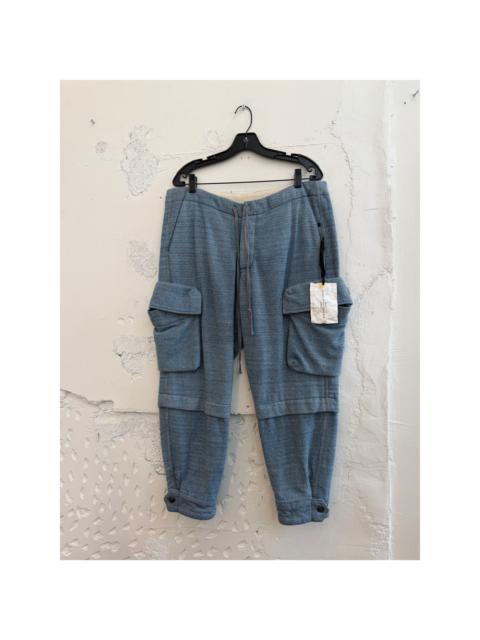 Greg Lauren Greg Lauren SAMPLE Blue Wool Twill GL Cargo Pants
