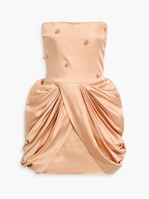Stella McCartney Strapless embellished draped mini dress