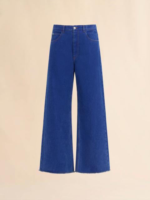 Marni LOW RISE BLUE JEANS WITH RED BELT