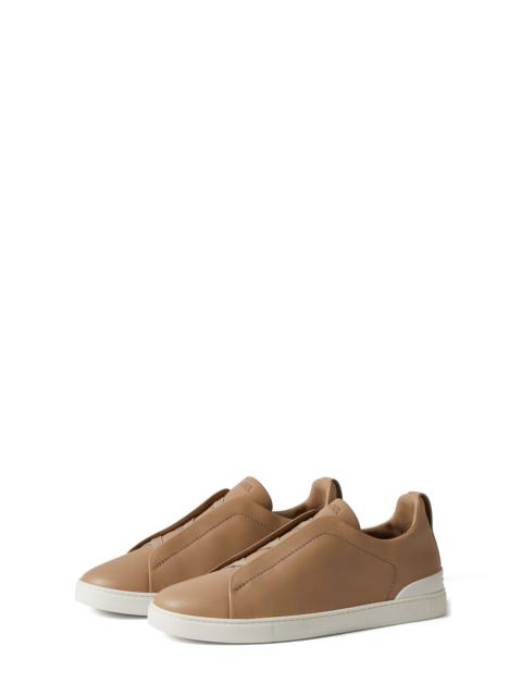 ZEGNA ZEGNA Triple Stitch™ SECONDSKIN Sneaker in Beige at Nordstrom