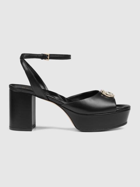 Women's platform sandal with Double G