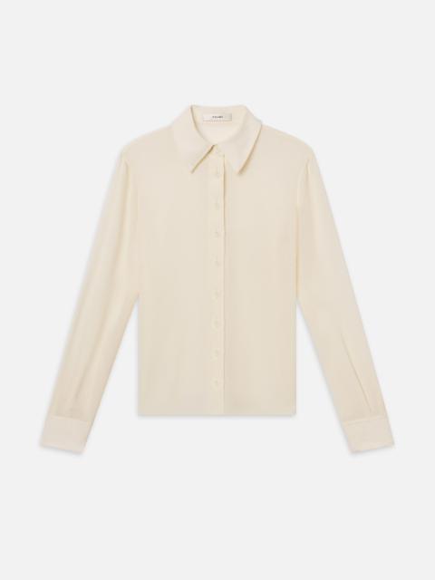 FRAME The Textured Shirt in Cream