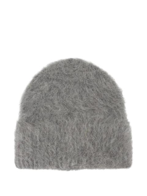TOTEME Alpaca Knit Beanie in Grey Melange