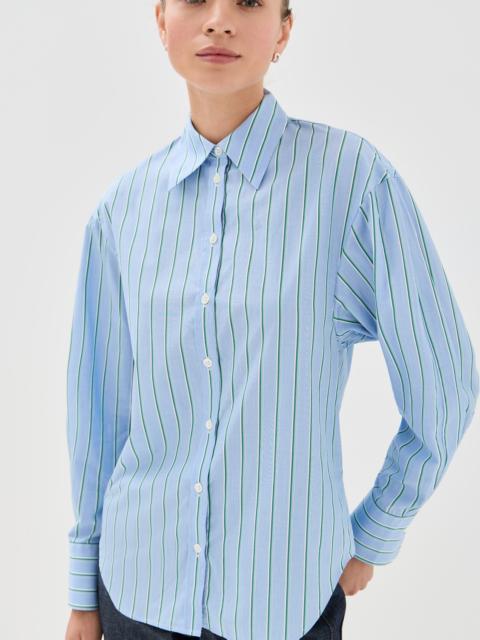 BITE Studios Vera Striped Organic Cotton Poplin Shirt