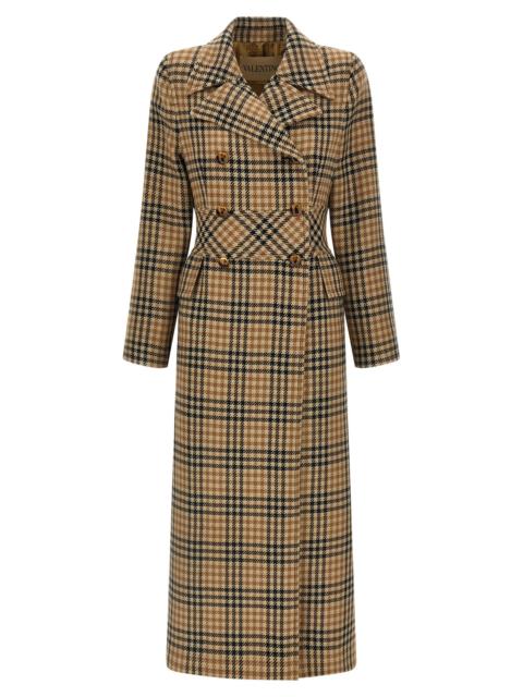 Valentino Valentino Garavani Women Valentino Garavani Houndstooth Wool Coat