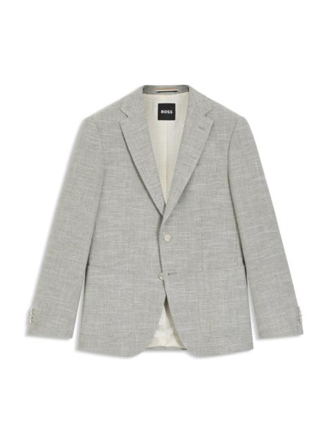 BOSS PATTERNED REGULAR-FIT JACKET IN A COTTON BLEND