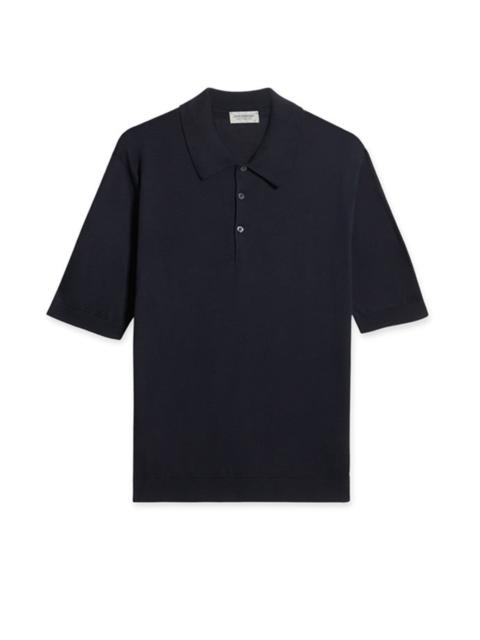 FORTELA Fortela Isis Short Sleeve Knit Polo in French Navy at Nordstrom
