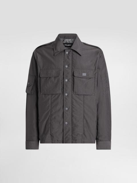 Technical fabric jacket with tag