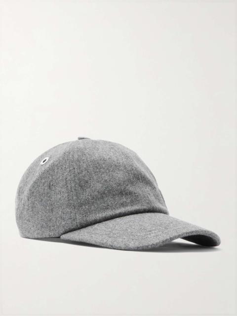 Logo-Embossed Brushed Virgin Wool-Flannel Baseball Cap