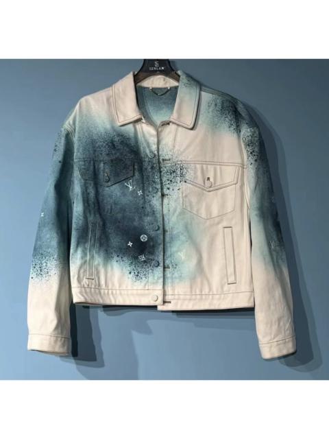 Louis Vuitton LV 2023 Green and White Denim JKT 50